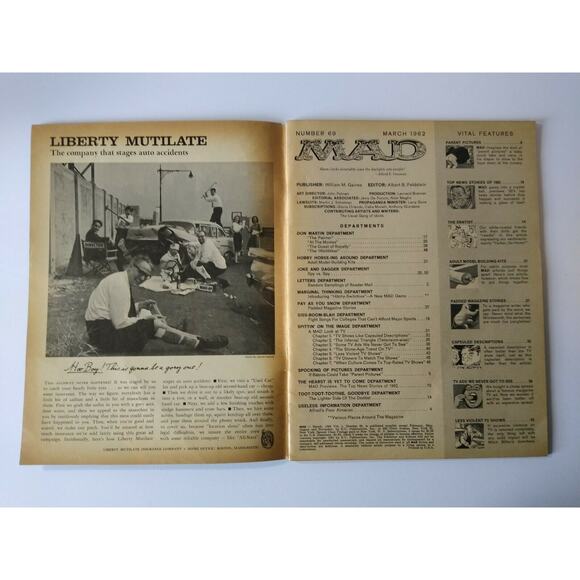 MAD Magazine March 1962 Issue No 69 Celebrities Movies TV Shows Parody Spoofs - Picture 3 of 7